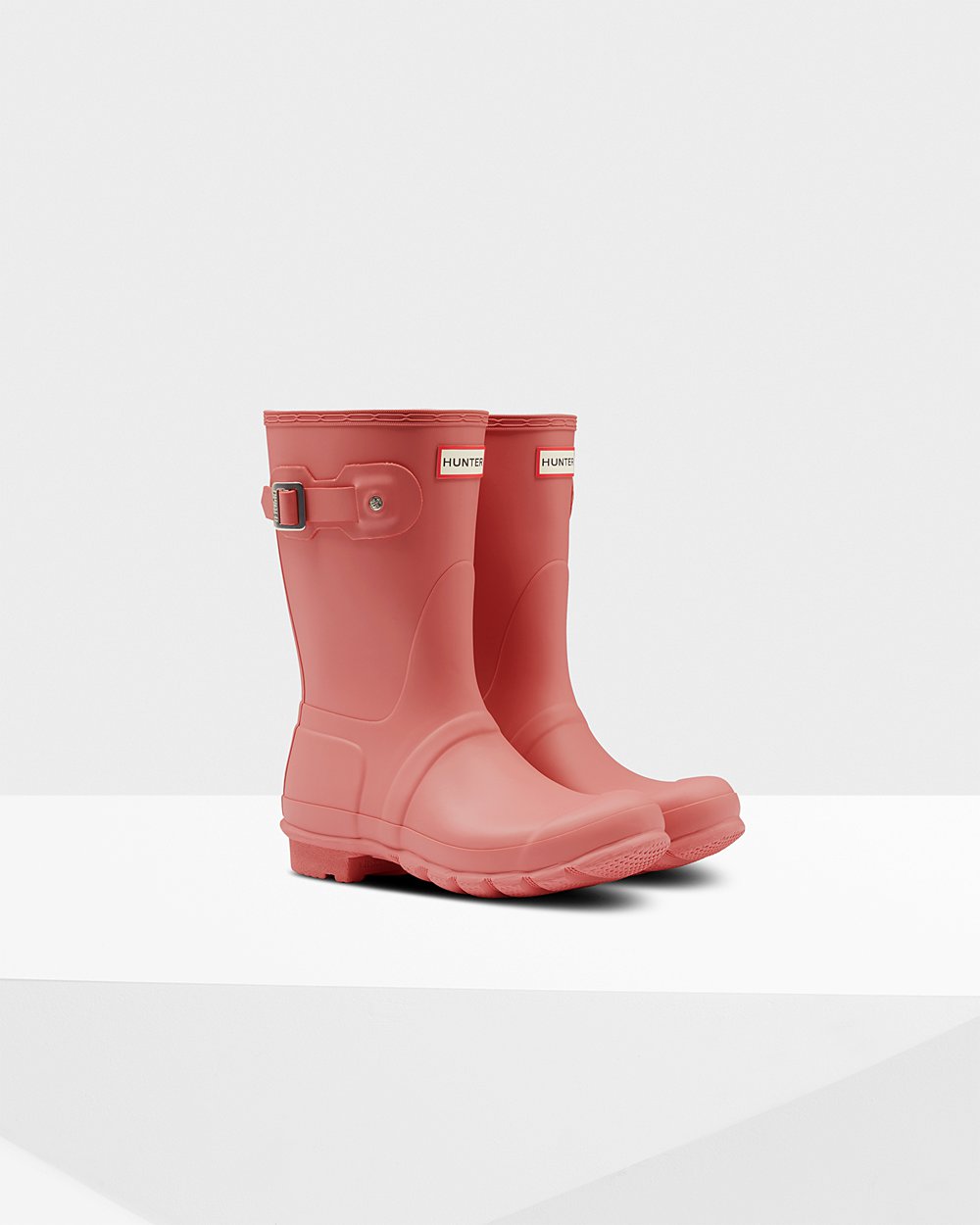 Womens Short Rain Boots - Hunter Original (15QWOJPDU) - Pink